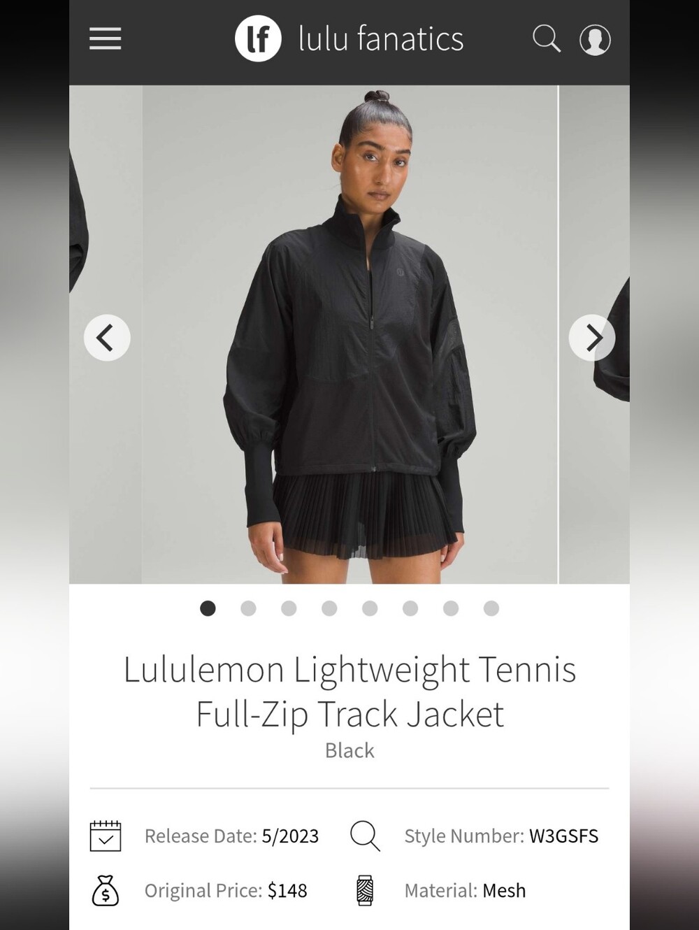 Lululemon Tennis Track Jacket, 8